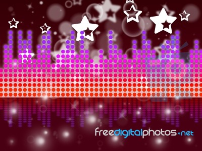 Soundwaves Background Shows Music Singing And Melody
 Stock Image