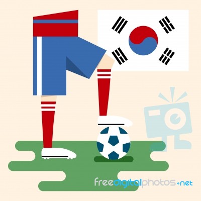 South Korea National Soccer Kits Stock Image