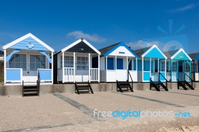 Southwold, Suffolk/uk - June 2 : Colourful Beach Huts In Southwo… Stock Photo