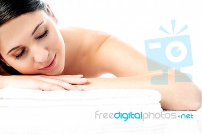 Spa Relaxes Me Just So Much Stock Photo