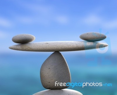 Spa Stones Indicates Healthy Equality And Calmness Stock Image