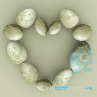 Spa Stones Indicates Valentine's Day And Healthy Stock Image