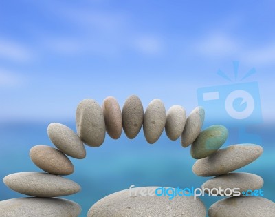 Spa Stones Represents Perfect Balance And Balanced Stock Image