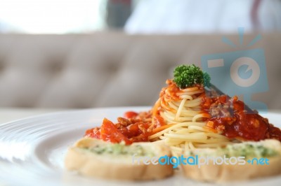 Spaghetti Bolones Stock Photo