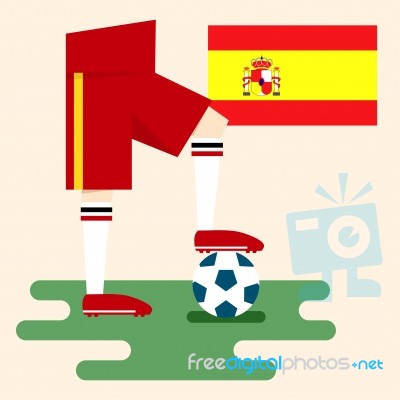 Spain National Soccer Kits Stock Image