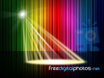 Spectrum Spotlight Represents Colorful Background And Entertainment Stock Image