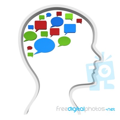 Speech Bubble Means Think About It And Bubbles Stock Image