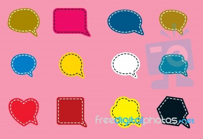 Speech Bubbles In Various Shapes Stock Image
