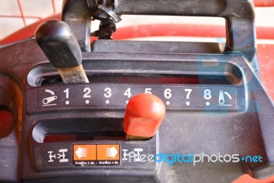 Speed Tractor Gearshift Knob Stock Photo