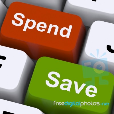 Spend Or Save Keys Stock Image