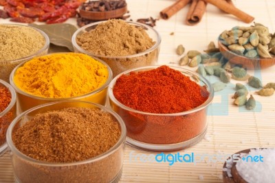 Spices And Herbs Stock Photo