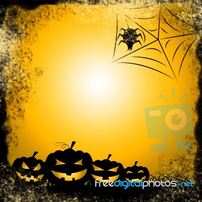 Spider Halloween Indicates Trick Or Treat And Celebration Stock Image