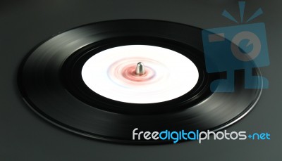 Spinning Record Stock Photo