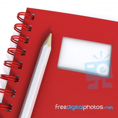 Spiral Notebook With Pencil Stock Image