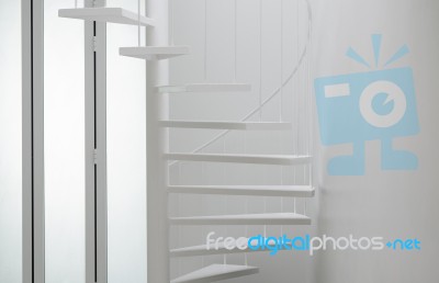 Spiral Stair In Modern Room Stock Image