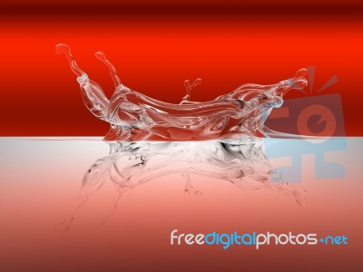Splash Red 3D Stock Image