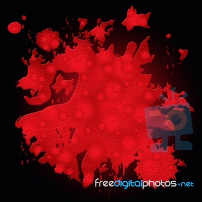 Splash Red Means Paint Colors And Backdrop Stock Image