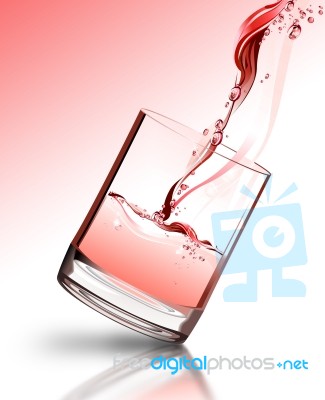 Splash Wine Stock Image