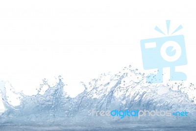 Splashing Clear And Clean  Water On White Background Use For Ref… Stock Photo