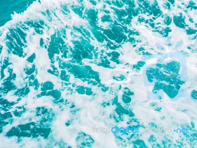 Splashing Water In The Sea Stock Photo