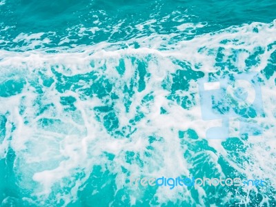Splashing Water In The Sea Stock Photo
