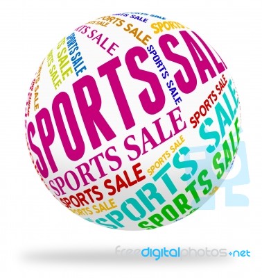 Sports Sale Meaning Physical Exercise And Sales Stock Image