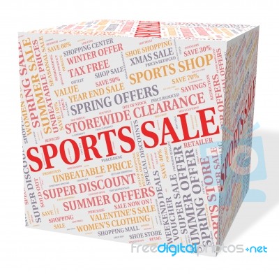 Sports Sale Represents Physical Exercise And Bargain Stock Image