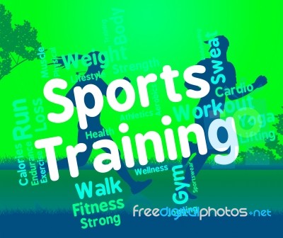 Sports Training Represents Working Out And Exercise Stock Image