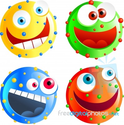 Spotty Avatar Faces Stock Image