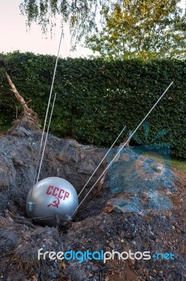 Sputnik Lands At The Goodwood Revival Stock Photo