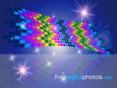 Squares Pattern Represents Star Blocks And Decorative Stock Image