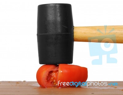 Squashed Tomato Stock Photo