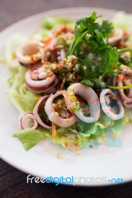 Squid Steamed With Lime Stock Photo