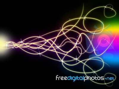 Squiggles Background Means Twisted Lined Pattern In Dark
 Stock Image
