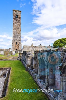St Andrews Cathedral Ruins Stock Photo