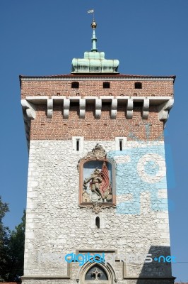 St Florians Gate In Krakow Stock Photo