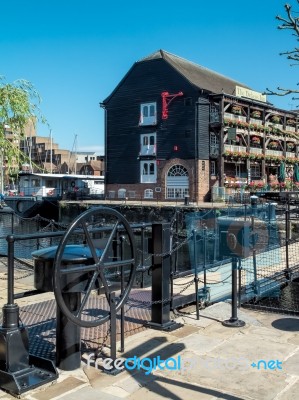 St Katherine's Dock In London Stock Photo