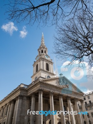 St Martin-in-the-fields Church  Trafalgar Square Stock Photo