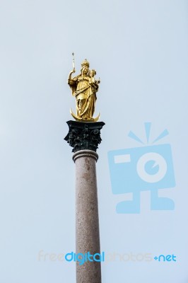 St Marys Column In Munich Stock Photo