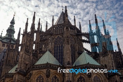 St Vitus Cathedral In Prague Stock Photo