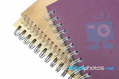 Stack Of Ring Binder  Notebooks Isolated Stock Photo