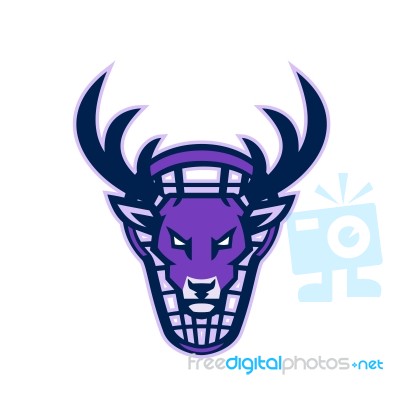 Stag Lacrosse Mascot Stock Image