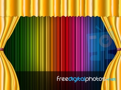 Stage Color Indicates Blank Space And Colors Stock Image