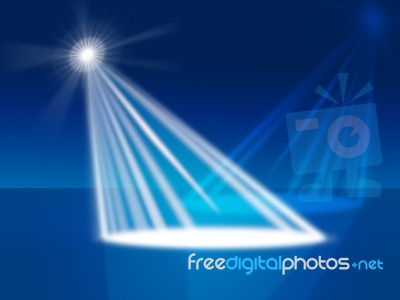 Stage Glow Represents Beam Of Light And Broadway Stock Image