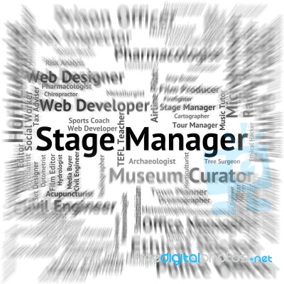 Stage Manager Indicating Live Event And Theatres Stock Image