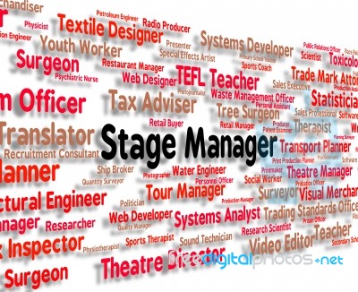 Stage Manager Represents Director Jobs And Managers Stock Image