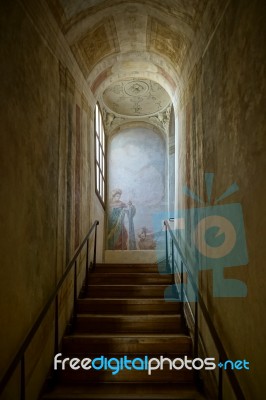 Staircase At The Wilanow Palace In Warsaw Stock Photo