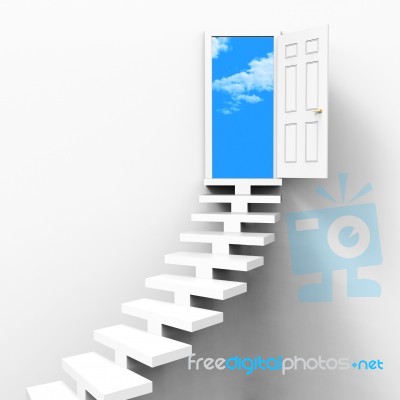 Stairs Concept Indicates Ladder Of Success And Ambition Stock Image
