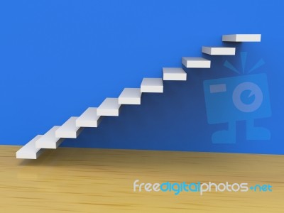 Stairs Growth Represents Win Victors And Triumph Stock Image
