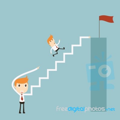 Stairs To Success Stock Image